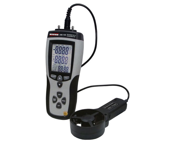Termo-anemômetro e micromanômetro diferencial Instrutherm AM-100